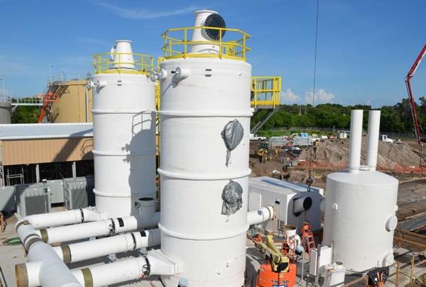 Machinery at Southwest Water Reclamation Facility in St. Petersburg, Florida.